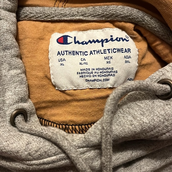 Men’s Champion Gray Hoodie Size XL - Picture 8 of 12